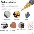 High Speed Steel Titanium Step Drill Bits, 4-12/20 / 32mm, HSS Step Cone Drill Bit, Pack Of 3 Sizes Also available.. 