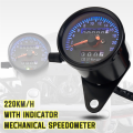 Cafe Retro Motorcycle Modified Gauge LED Indicator Mechanical Speedometer Odometer 220Km/H Motorcycle Spare Parts Accessories Parts. 