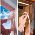 Self-Adhesive 5M Door Window Seal Strip, D-Type Weatherproof Foam Tape, Soundproof, Dust Stopper, Brown. 