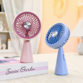 USB Handheld Mini Fan Foldable Portable Neck Hanging Fans 5 Speed Rechargeable Fan with Phone Stand and Display Screen. 