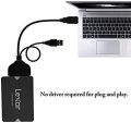 SATA To USB 3.0 Hard Drive Adapter Cable Supports Upto 4TB - USB 3.0 to SATA 22pin 2.5 Hard Disk / 3.5 Hard Disk to 2 in 1 Combo Mini PCI- E 2 Lane M.2 SATA SSD Adapter Converter with USB 2.0 Power Cable. 