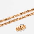 XP Jewelry --( 45 cm * 3 mm) 18 k Gold Plated Screw Thread Chain Necklaces for Men Women Fashion Jewelry Nickel free. 
