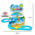 DIY Jumping Fish Track Set With 3 Colorful Jumping Dolphins Kids Happy Musical Dolphin Game Set For 3,4,5,6,7 Year Old. 