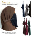 Hijab Throne Half Niqab Patti Super Breathable, Soft Wool Chiffon, Lightweight, Elastic Band, 300 plus Shades Available, For All Seasons. 