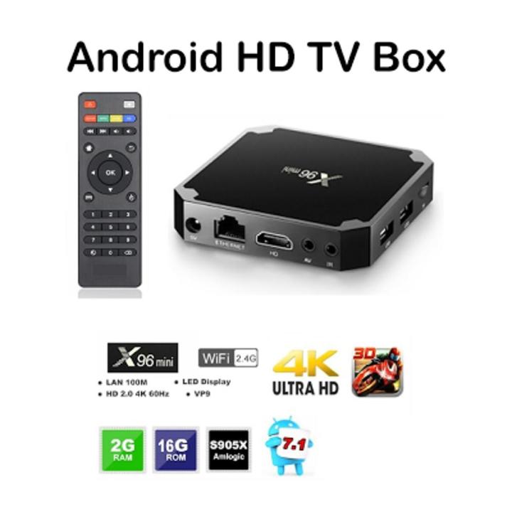 Smart Android TV Box, Remote, HDMI Cable & Power Supply