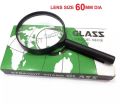 Magnifying Glass Large Size Diameter (75mm) Handheld Magnifier Glass Zoom Magnification 5x Lens Black. 
