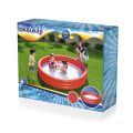 BESTWAY  51103 -  Inflatable Swimming Pool Kids Play 3-Ring Pool Kiddie Pool Water Pool Kids Swimming Pool Fun Ring Pool Water Pool Kids Swimming Pool  60" x 12". 