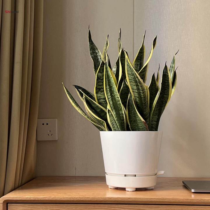 Self Watering Planters, Indoor Self Watering Planter Pots with Drainage Hole for Plants, Flowers, All Houseplants