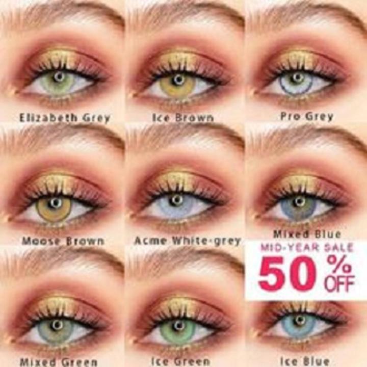 Eyes Color Lenses All color With Case *** Eye lenses for Girls & Boys *** Give a colored look to your eyes *** Soft Lens *** Party wear and casual range available *** (Water Kit & Box)