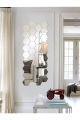 Pack of 12 Premium Quality hexagon Shape Acrylic mirrors, Hexagon 3d Wall Sticker Sets Decore Art Hexagonal Design Decoration For Home Decor Living Bed Room And Offices And For Gifts, Wall decoration items, Bazaar deals. 