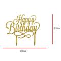 New Happy Birthday Acrylic Cake Topper Card Anniversary Birthday Party Cake Decoration. 