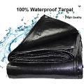 Black 100% waterproof Tarpal ,UV stabilized,durable,high quality,edge to edge borders double stitched  with hooks on every 3 feet distance on sides,used for shun shade and other outdoor activities.. 