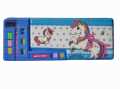 "Large Multifunctional Geometry Box with Double-Sided Magnetic Buttons & Sharpener - Cartoon Character Design for Kids, Boys & Girls. 