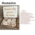 Wooden Daily Statements for Women Positive Friendship Tokens Heart-shaped Inspirational Cards for Women Unique Gift for Modern Friendships Wishing Card for Women. 