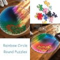 1000 Pcs Jigsaw Round Rainbow Colors Puzzles For Kids and Adults Puzzle For Teenagers 1000 Pieces Large Circle Gradient Color Fun and Challenging Family Game (Rainbow). 