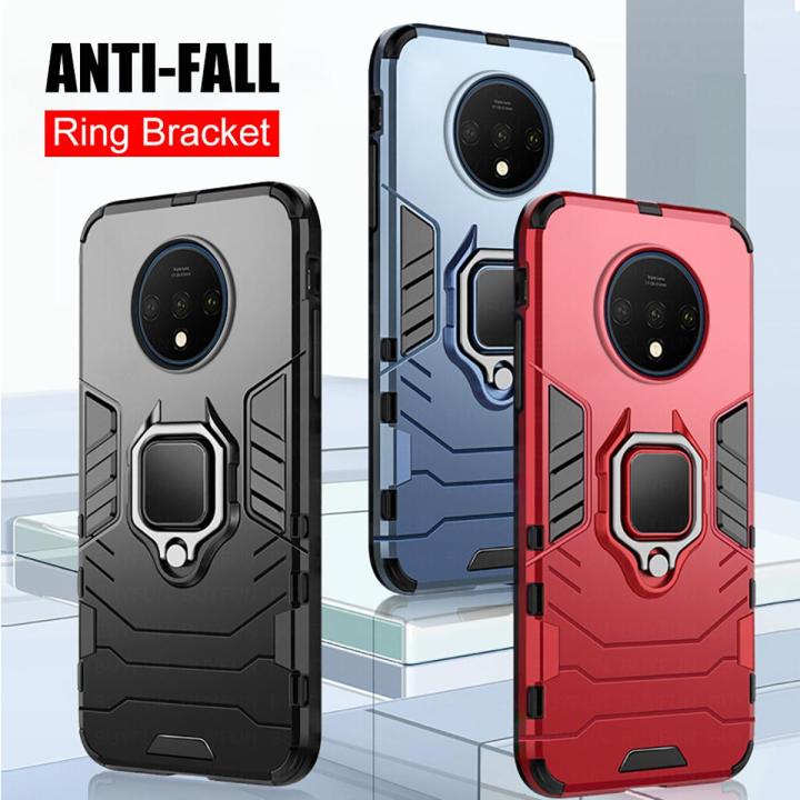 Relaxtoo For Oneplus 7T Avenger Iron Man Style For Oneplus7T Magnetic Ring Back Case Ring Bracket Iron Man Phone Case