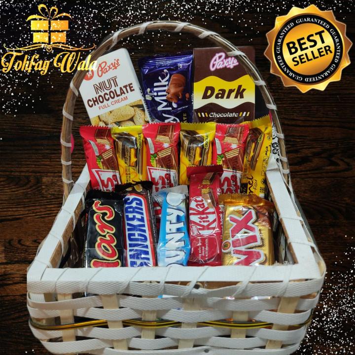 chocolate basket for gift mix chocolates Birthday - Anniversaries - - Valentines Day - giveaway