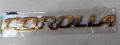 COROLLA Emblem Gold - 1 Piece COROLLA Logo. 