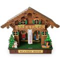 Weather House Forest Weather House with Man and Woman Wood Chalet Barometer Thermometer and Hygrometer Home Decoration. 