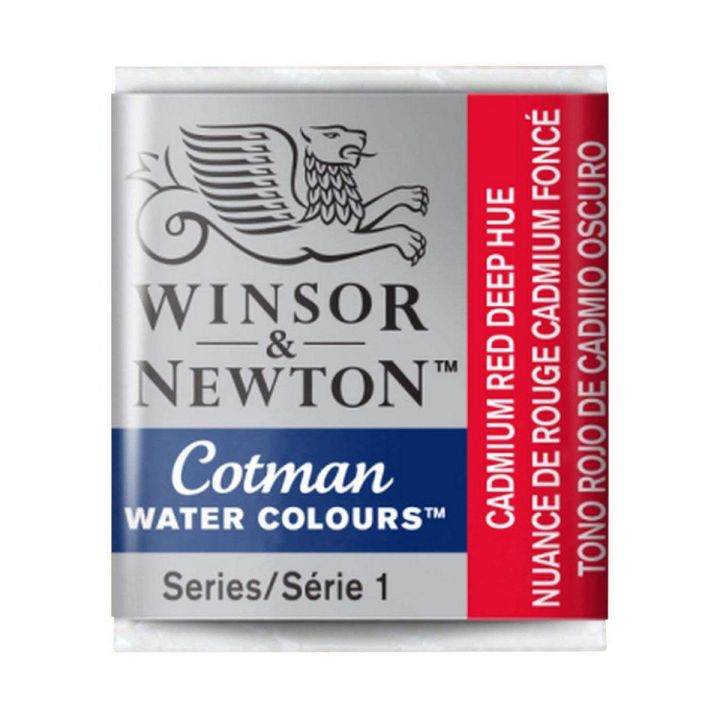 Winsor and Newton Cotman Half Pan water color cake  Cadmium Red Hue