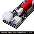BlingStone Usb 3.0 Pci-E Riser Ver 009S Express 1 4 8 16X Extender Riser Adapter Card Sata 15Pin to 6 Pin Cable. 