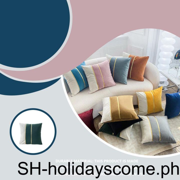 Modern Sofa Pillow Cover Sqaure Cushion Cover Decorative Stitching Pillowcase Office Car Seat Couch Decorations