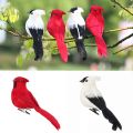 1/2PCS Handicraft Wedding Supply Home Decor Artificial Animal Simulation Parrot Real Feathers Bird Model. 