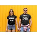 Nothing Makes Sense When We're Apart Couple Matching Shirts Honeymoon Shirts, Just Married Shirts, Anniversary valentine day gifts-pack of 2. 