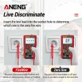 ANENG M118A Mini Digital Multimeter Durable Automatic True RMS Tester 6000 Counts Auto-Rang AC/DC Transistor Voltage Meter. 
