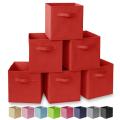 (Set of 6) Collapsible Fabric Cubes, 11" Storage Bins. 