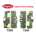 USB Charging Port Board Flex Cable Connector Parts For Samsung Galaxy Tab A 8.0 2019 SM-T290 T290 T295 With Micropjone. 