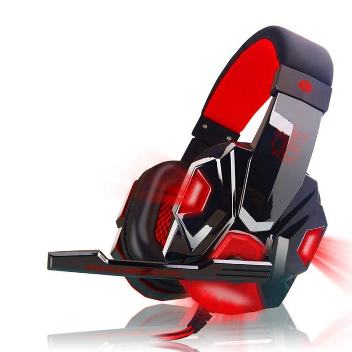 Green Cat Redcolourful Over Ear Gaming Headset with Mic and LED Light for Laptop Cellphone PS4