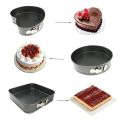 1 piece Cake Baking Spring Form Cake Pan 22,24 and 26cm, Round Square Heart Shaped Molds Non Stick Oven Baking Trays Cake Mold Bakeware Baking Tools. 