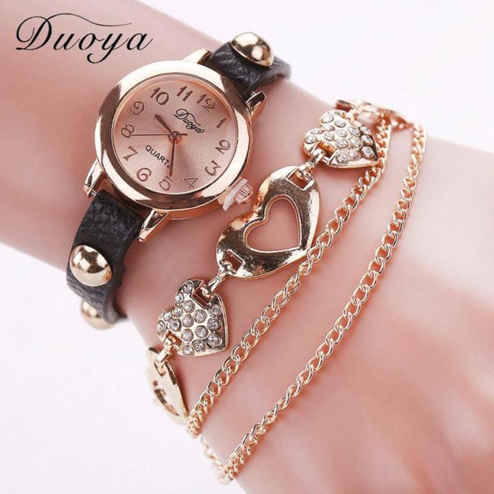 Duoya Femmes Bracelet Watches Mode Casual En Cuir Montre-bracelet Watch Female Woman Watch Relogio Feminino