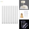 10Pcs Cake Dowel Rod Cake Sticks Baking Supplies Easy to Use Birthday Tiered Cakes Cooking Cake Dowel Rods Set Cake Straws Cake Support Rod , 1.2x30cm. 
