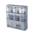 Kitchen Seasoning Box Masala Box | Spice Rack Easy To Assemble & Disassemble With Spoon Spices Storage Container | Condiment Jars Kitchen Storage 6 and 9 Compartments Salt Box. 