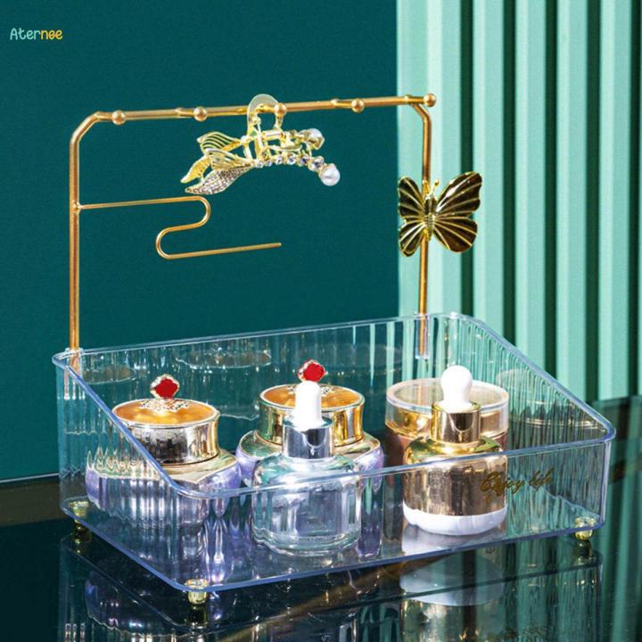 Serving Tray Makeup Vanity Tray Desk Organizer Tray Non Slip Coffee Table Decor Tray Desk Organizer for Party Desktop Home Dining Room Decor