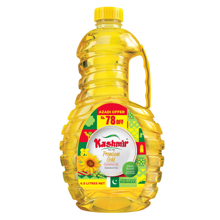 Kashmir Premium Gold Cooking Oil 4.5 Litre
