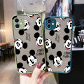 dienya For Xiaomi 11T Pro Case Thin Frosted Transparent Hard Square Edge New Design Fashion Tide Mickey Phone Case Pattern Casing Full Cover Protection Cases Shockproof Softcase. 