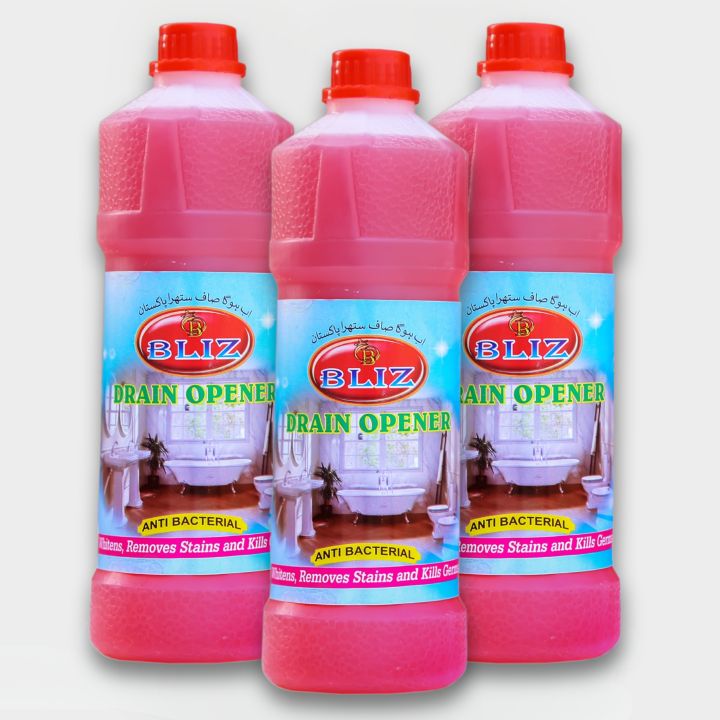 B Bliz Sweep Drain Opener and Toilet Cleaner Acid Pack of 3 - Keep Your Bathroom Pristine