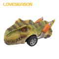 Dinosaur Toy Car Interactive T-rex Dinosaur Car Toy Fun Battery-free Gift for Kids Perfect Party Favor Basket Stuffer Crash-resistant Dinosaur Car. 
