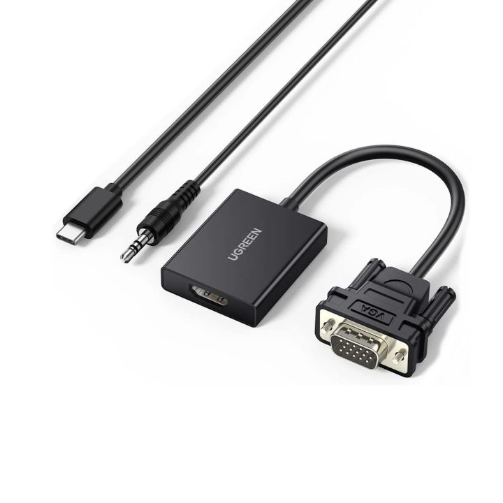 UGreen 50945 VGA To HDMI Converter Adapter, 1080P VGA Male To HDMI Female