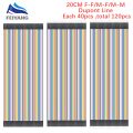 Male to Male (MM) 40pcs Dupont Jumper Wire DIY Experiment Breadboard Rainbow 40p Wires Cable 10cm 20cm 30cm for Arduino. 