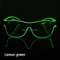 【Simple 3C】Design DJ Sunglasses Neon Glasses Mini 3V Steady on Inverter without Wire Convenient LED Glasses for Party Props. 