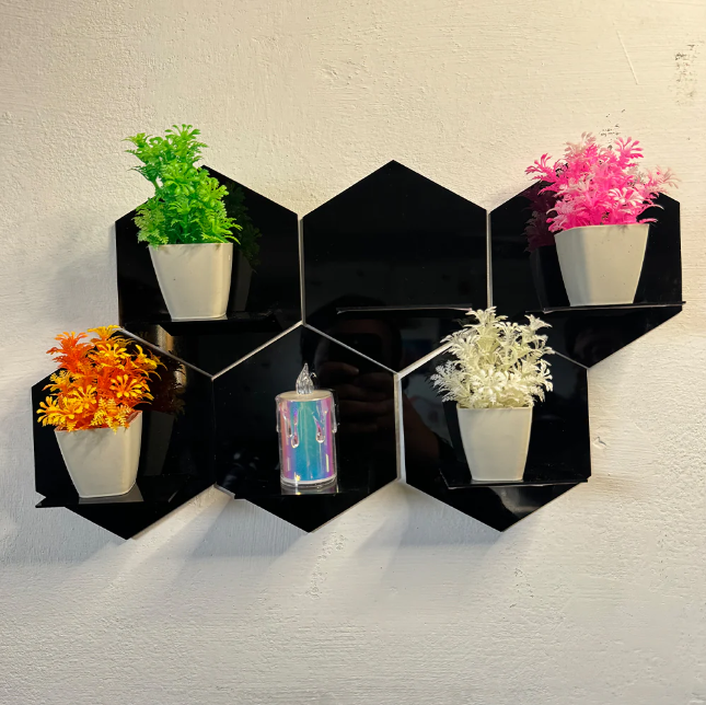 Hexagon Wall Shelf | Home Decoration art | Wall Design