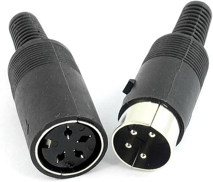 Pair Male Female 4-Pin DIN Audio Adapter Connector | Daraz.pk