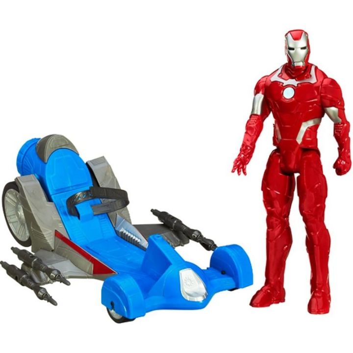 Hasbro:%20MARVEL%20TITAN%20HERO%20SERIES:%20IRON%20MAN%20WITH%20BATTLE%20RACER%20(A7363)%20-%20Image%202