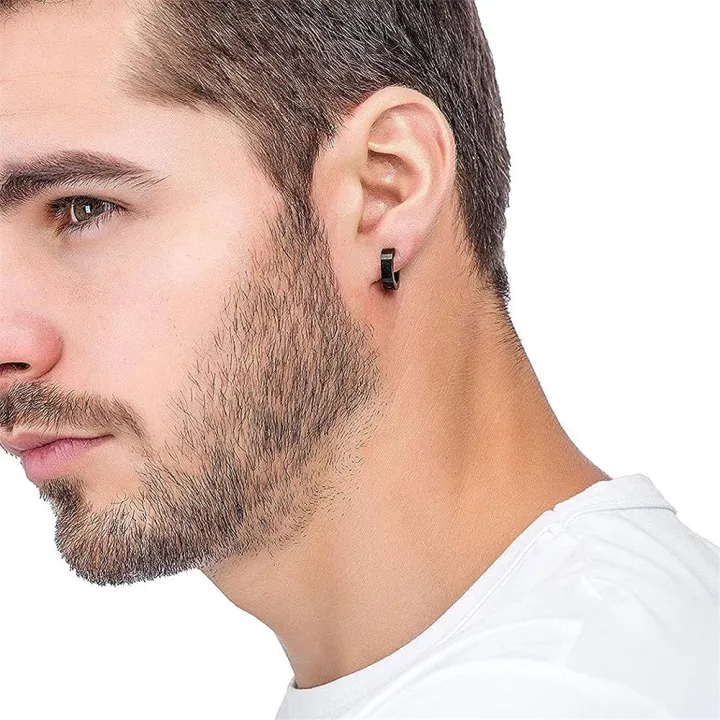 1%20Pair%20(2%20Pcs)%20Stainless%20Steel%20Earrings%20Set%20-%20Unisex%20Clip%20On%20Earrings%20for%20Boys%20Ear%20Tops%20for%20Boys,%20Silver%20Earrings%20and%20Black%20Earrings%20for%20Girls%20and%20Ear%20Rings%20for%20Boys%20Earings,%20Bts%20Jewellery%20-%20Image%207