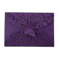 10Pcs/Set Delicate Carved erflies Romantic Wedding Party Invion Card Envelope Invions for Wedding：rple. 
