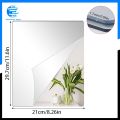 Self Adhesive Acrylic Mirror Square Shape, Flexible Plastic Mirror Sheets Wall Stickers, Frameless Small Wall Mirror, Non GLass Mirror, Wall mounted Sticky Mirror Gym Mirror. 